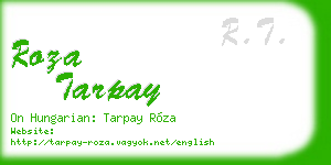 roza tarpay business card